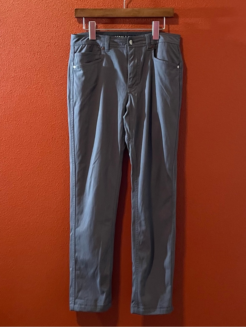 Western Rise Men’s Diversion Slim‎ Fit Stretch Travel Grey Workwear Pants